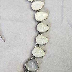 Misty morning statement collar necklace